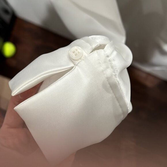 Zara white short satin effect dress. Size XS. - Picture 4 of 7